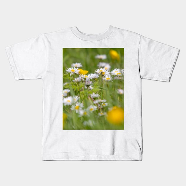 Meadow Flowers Kids T-Shirt by Femaleform